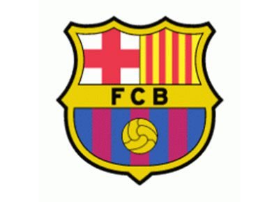 Football colored in the colors of the Barcelona logo