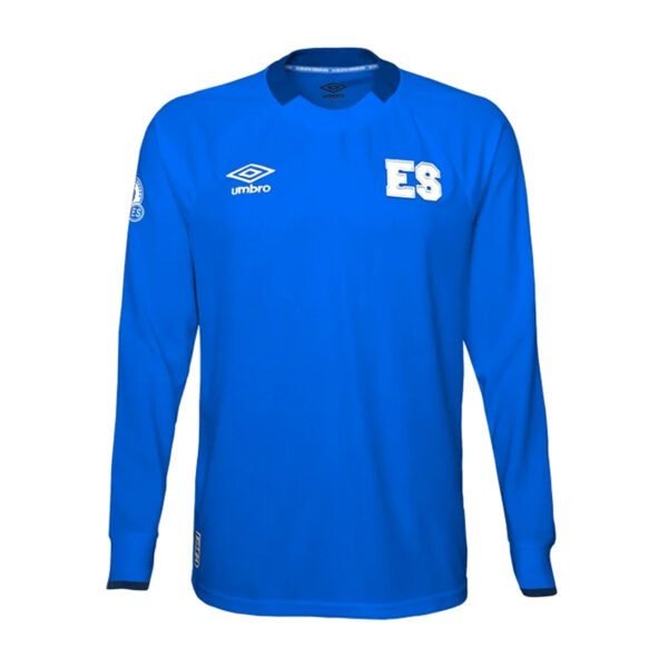 Official Umbro El Salvador Long Sleeve Home Men's Larga Manga Jersey- 2021/22