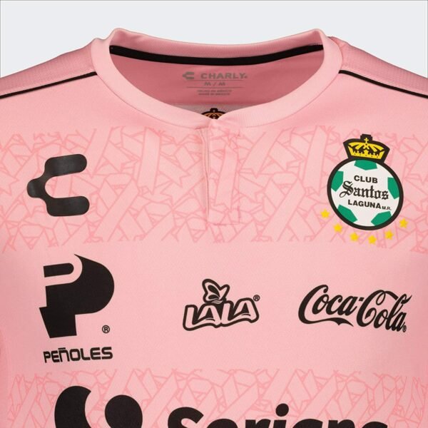 Santos Laguna Official Pink Jersey 19_20 (Authentic) - 3